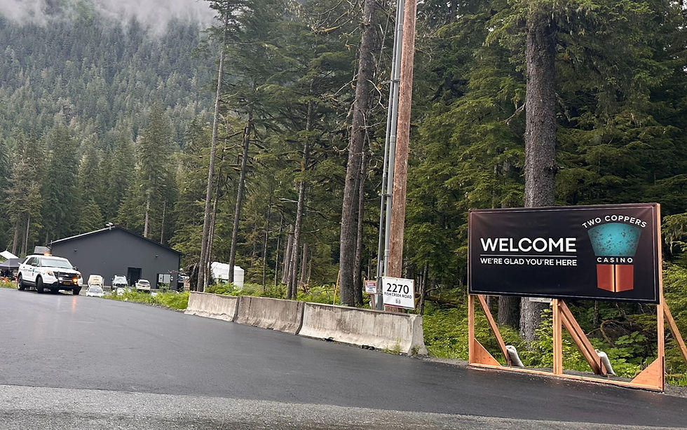 Two Coppers Casino during its grand opening on July 1, 2026. (Mark Sabbatini / Juneau Independent)