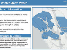 11-16 inches of snow forecast for Juneau, surrounding area between Sunday morning and Monday afternoon