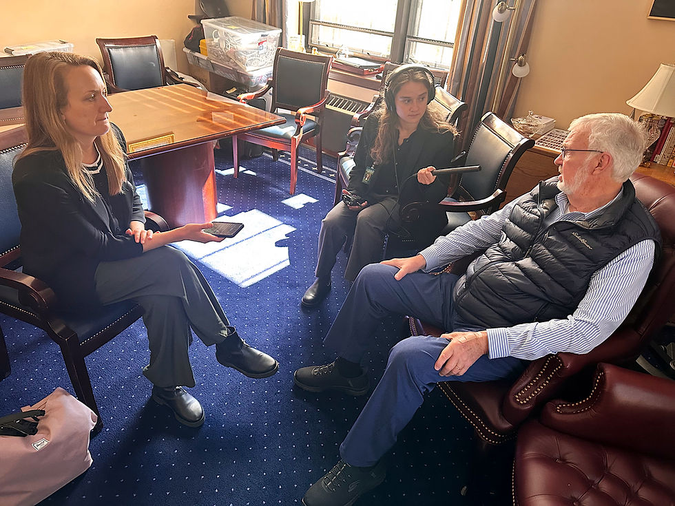 Senate President Gary Stevens, R-Kodiak, speaks to reporters after a brief floor session on Tuesday, Aug. 19, 2025, at the Alaska State Capitol. (Mark Sabbatini / Juneau Independent)