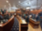 Aren Buchhei, a guest legislative page, offers an invocation at the beginning of a floor session by the Alaska State Senate to open a special session on Saturday, Aug. 2, 2025. (Mark Sabbatini / Juneau Independent)