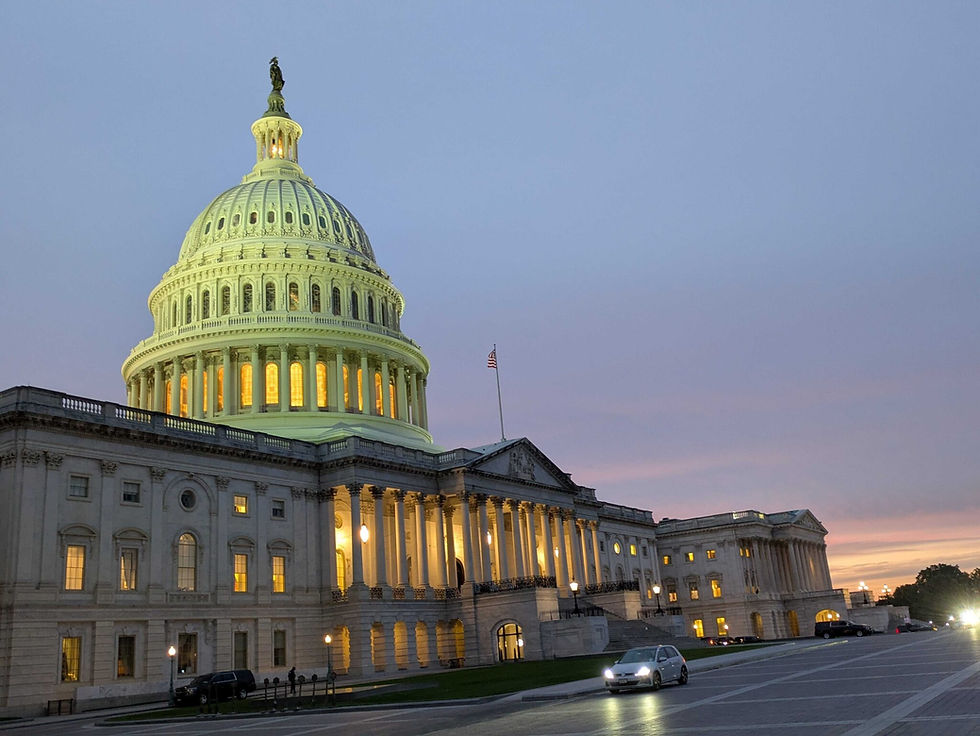 The U.S. Capitol on the evening of Tuesday, Sept. 30, 2025, just hours before a federal government shutdown. (Ashley Murray/States Newsroom)