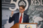 U.S. Rep. Nick Begich, R-Alaska, speaks at the Resource Development for Alaska annual membership luncheon on June 18, 2025. (Yereth Rosen/Alaska Beacon)
