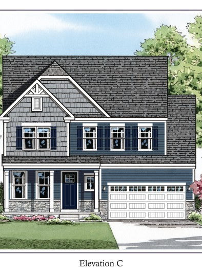 A picture of the Madison single family home rendering in Single Family at Trimble Meadows in Edgewood, Maryland.