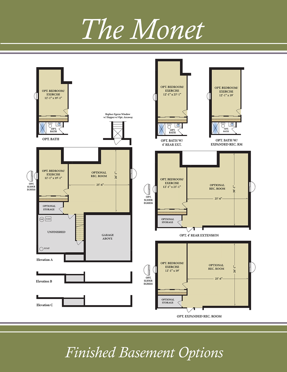 Monet Finished Basement Options