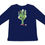 Thumbnail: Sabaku dark blue 3/4 sleeve shirt with cactus and birds pattern