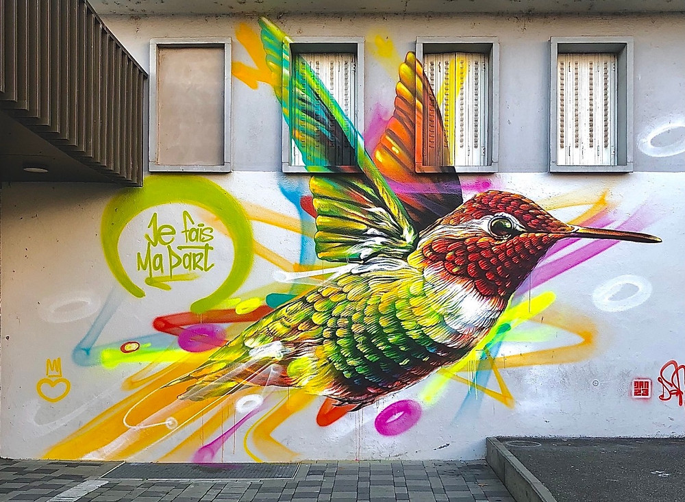 Bird mural, Strasbourg, France