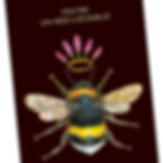 a bee with a flower crown above its head on the front of a greeting card. The card greeting is You're un-bee-lievable.