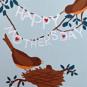 Thumbnail: Mother's Day Birds and Nest Notecard