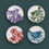 Thumbnail: A set of four coasters with different colored bird images