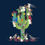 Thumbnail: A closeup photo of the Cactus and Birds Short Sleeve men's shirt by Sabaku.