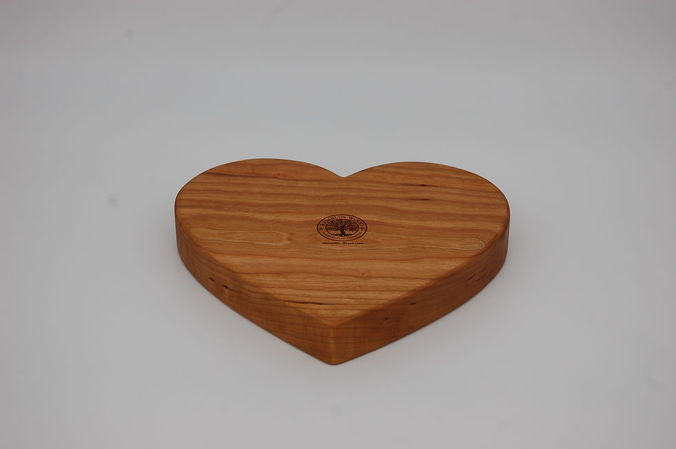 Thumbnail: Cherry Heart Catch-All Tray – Handcrafted Solid Wood Gift Bowl