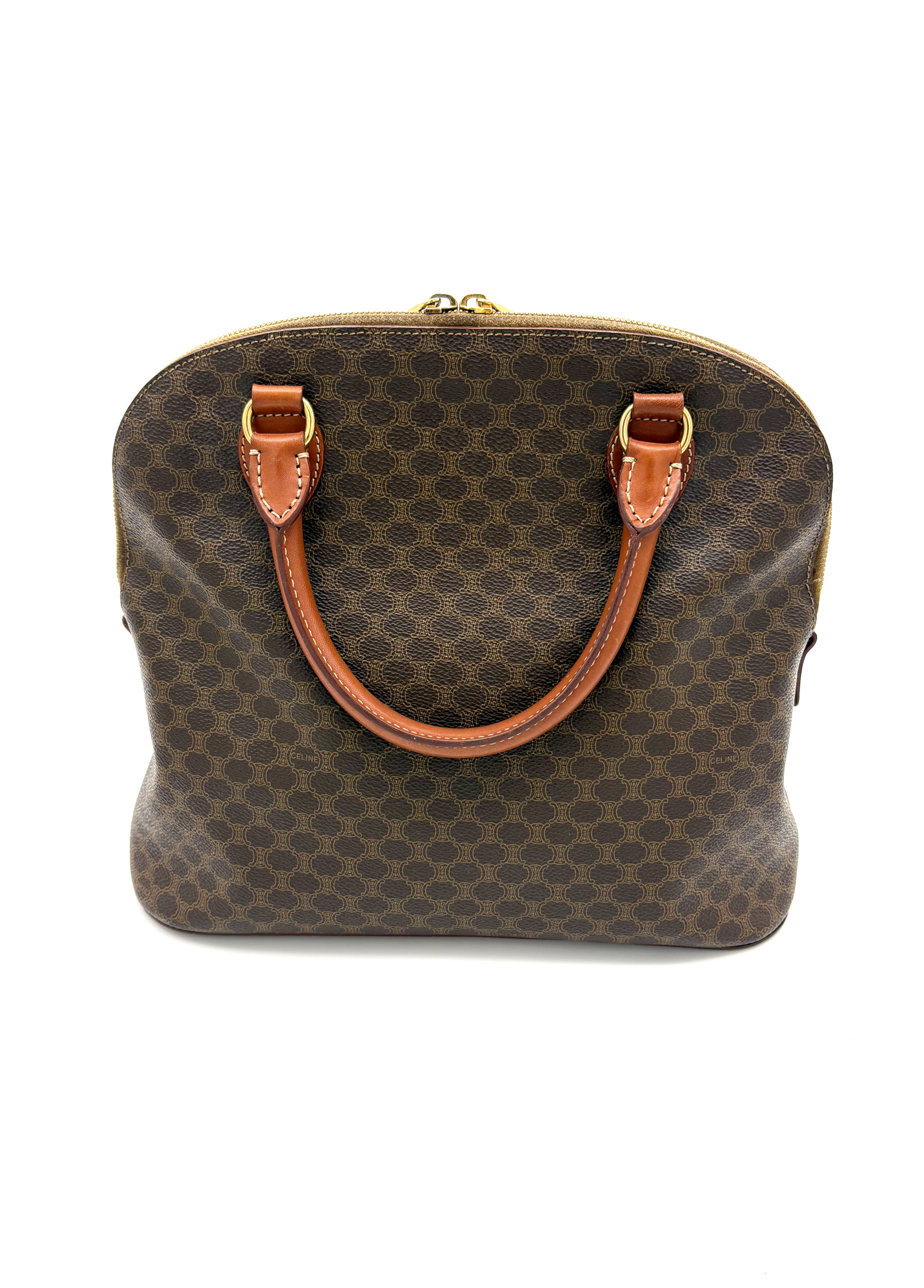 Celine Macadam Coated Canvas Dome Handbag