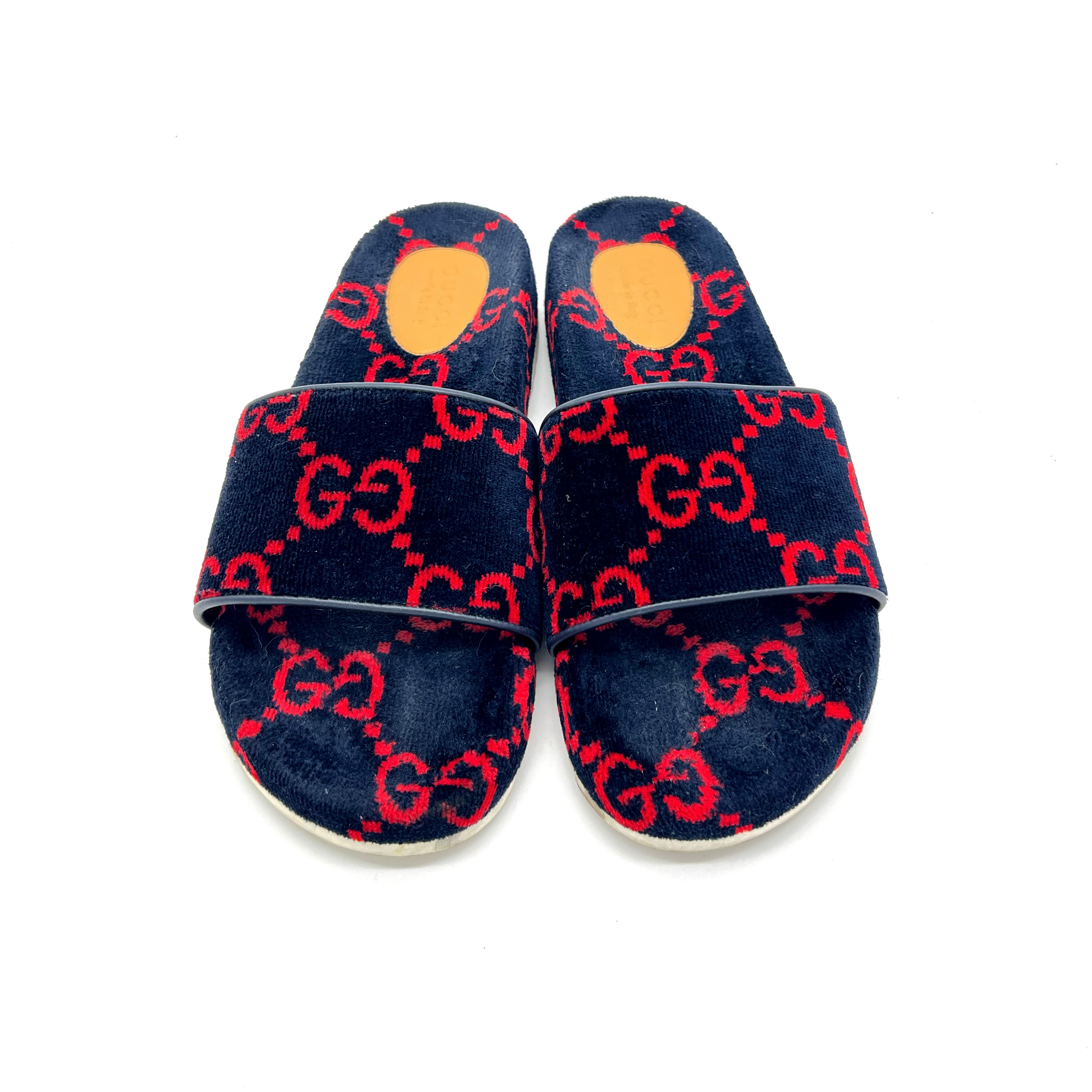 Gucci Mens GG Terry Cloth Slides — pre-loved Gucci at The Handbag Room Australia