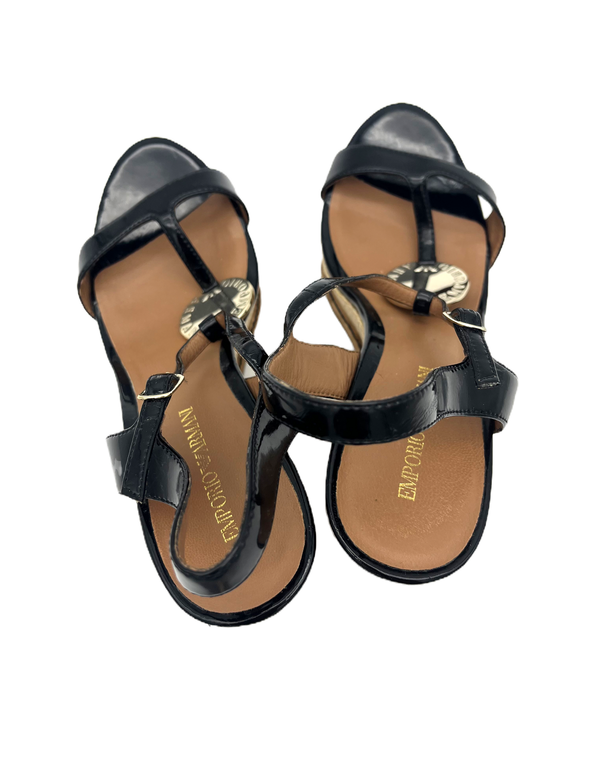 Emporio Armani Woven Wedge Sandals image 4