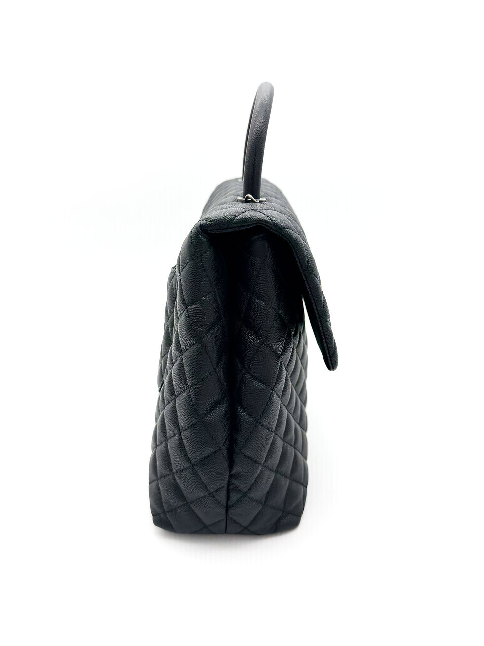 Thumbnail: Chanel Top Handle Bag Black Leather | Chain Shoulder Bag Authentic