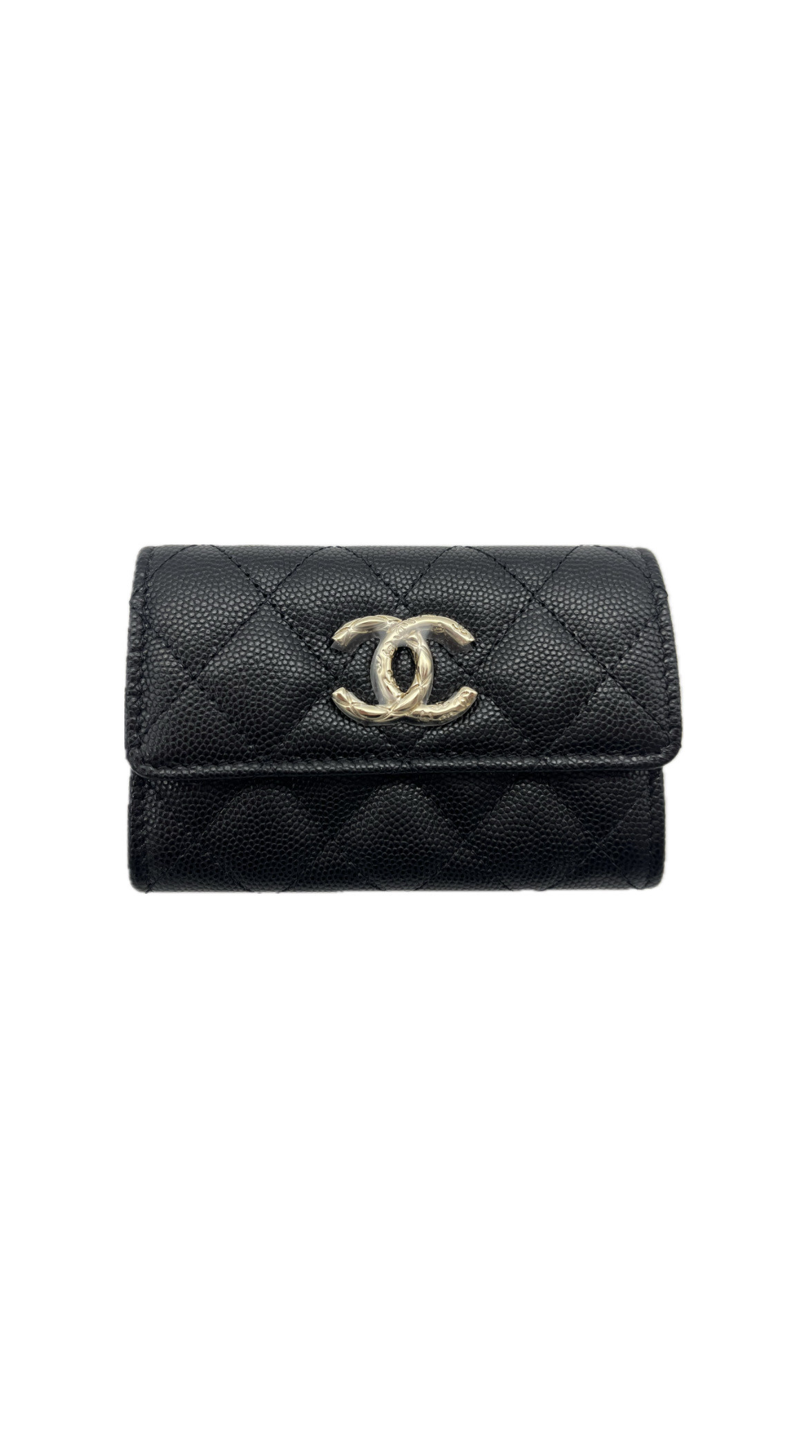 Chanel Carviar Small Black Wallet — pre-loved Chanel at The Handbag Room Australia