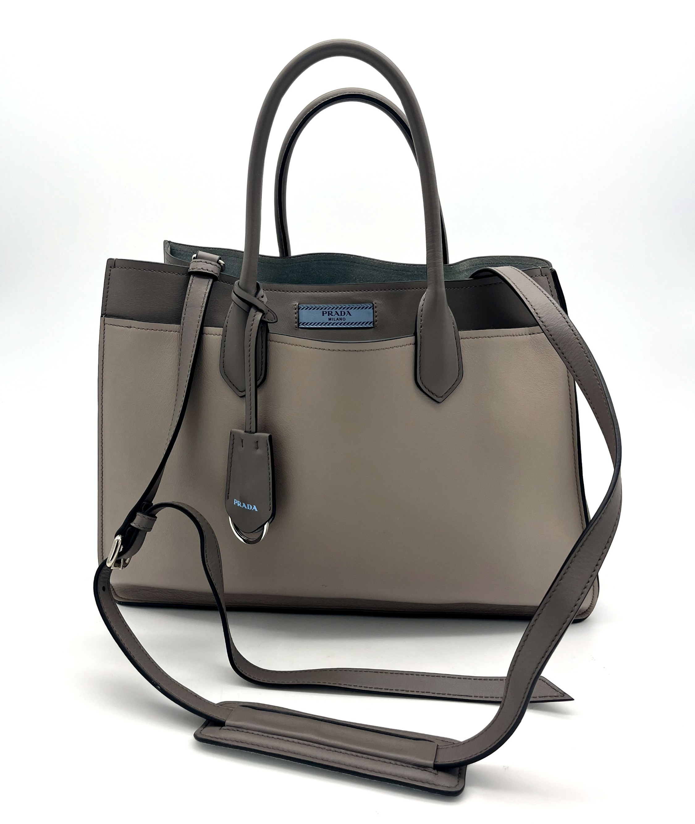 Prada Saffiano Cuir Twist Lock Tote — pre-loved Prada at The Handbag Room Australia