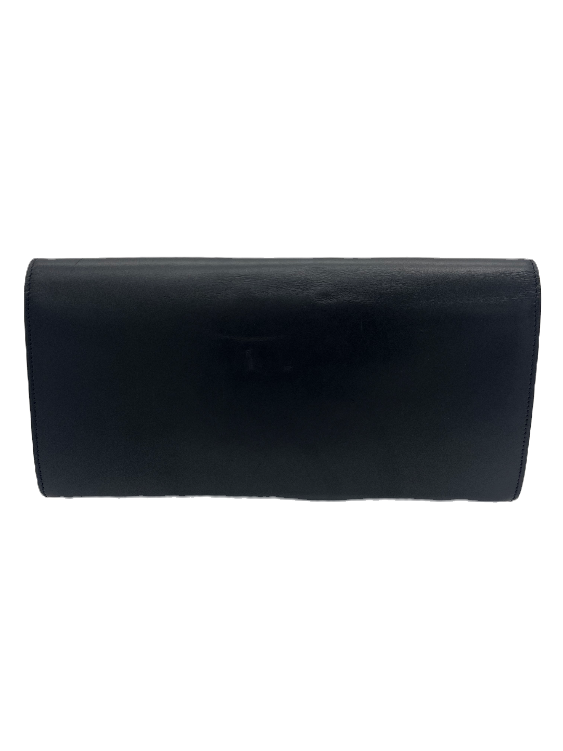 Saint Laurent Black Leather Kate Tassel Clutch image 2