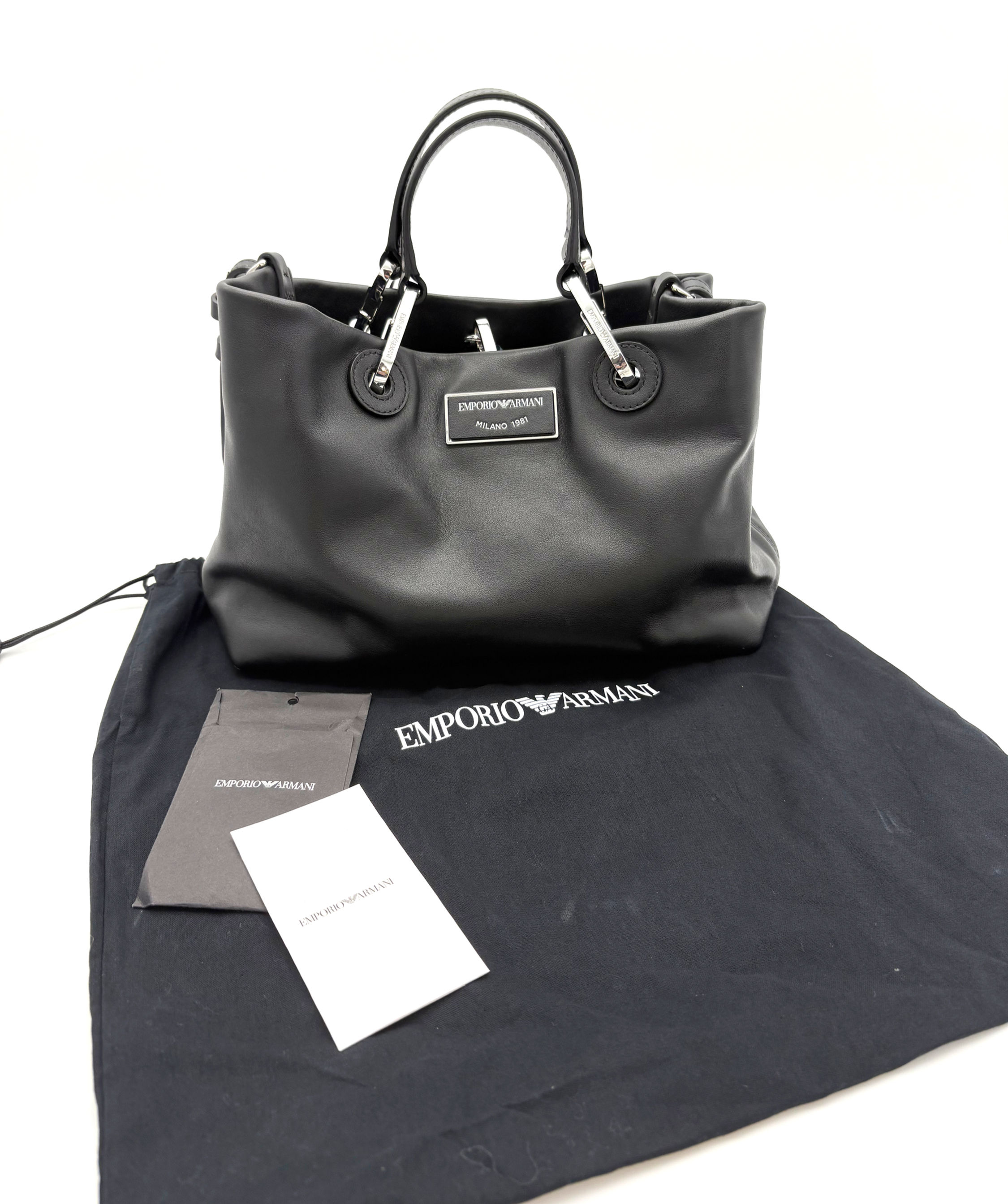 Emporio Armani Leather Top Handle