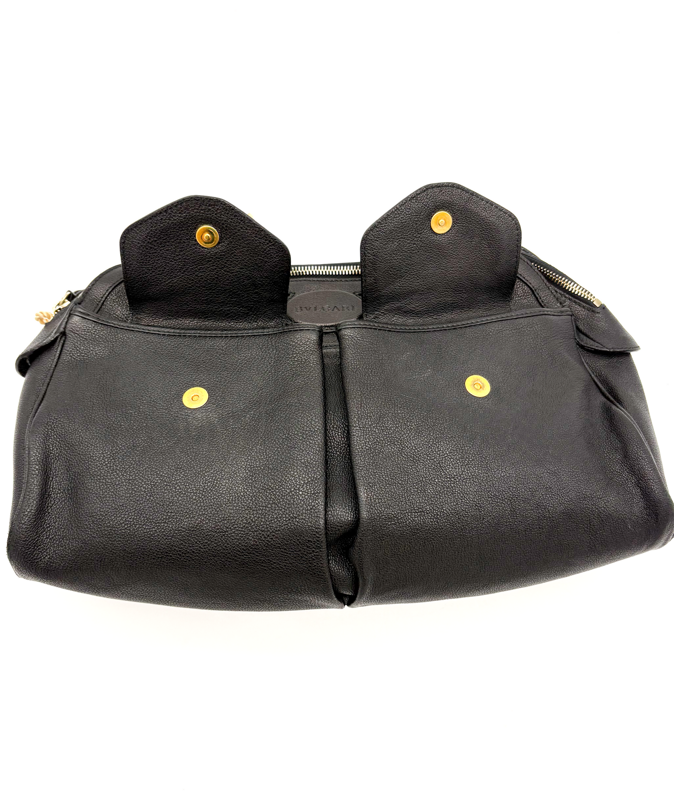 Bvlgari Black Leather Handbag image 8