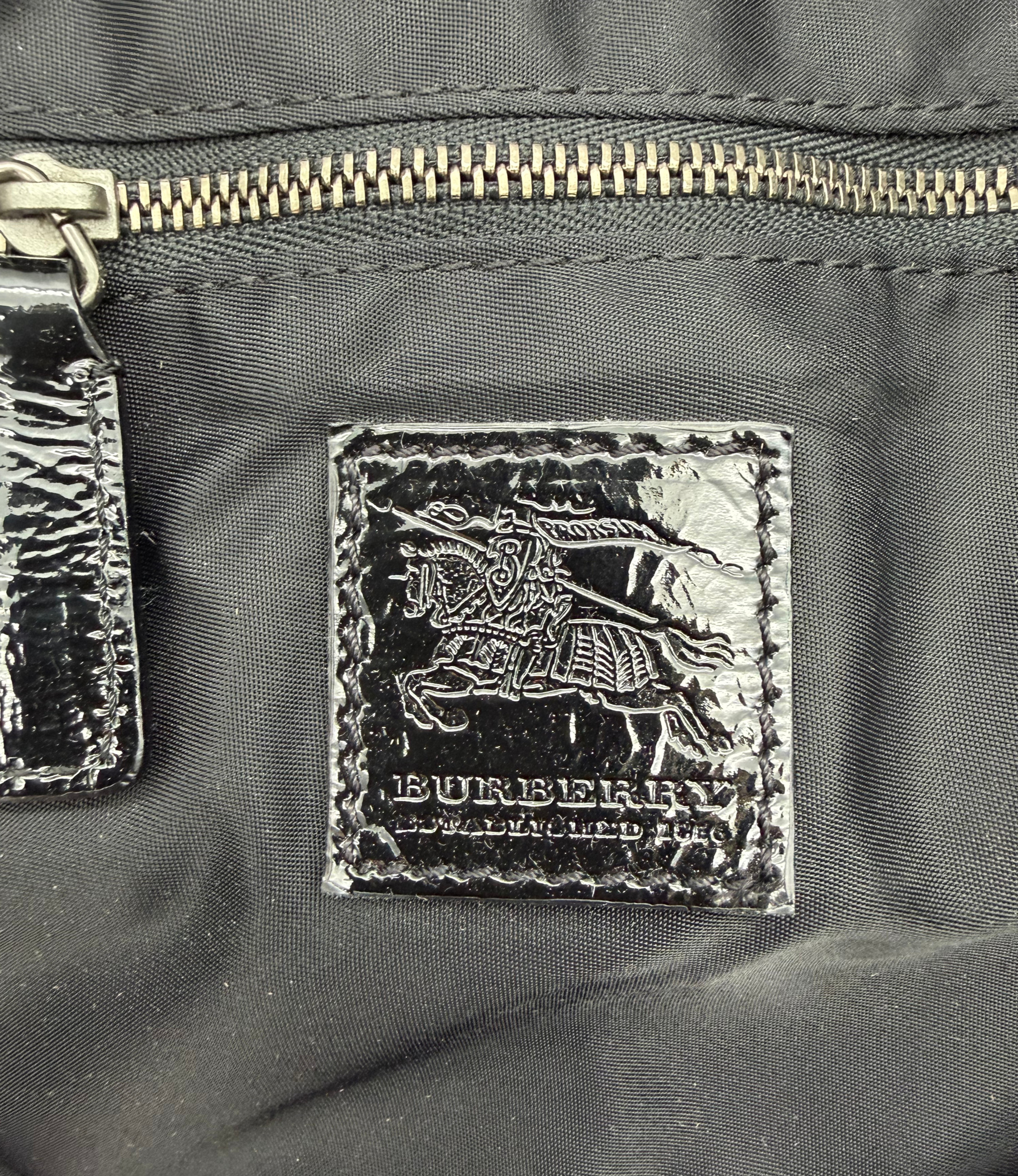 Burberry Checked Nylon Lowry Satchel image 8