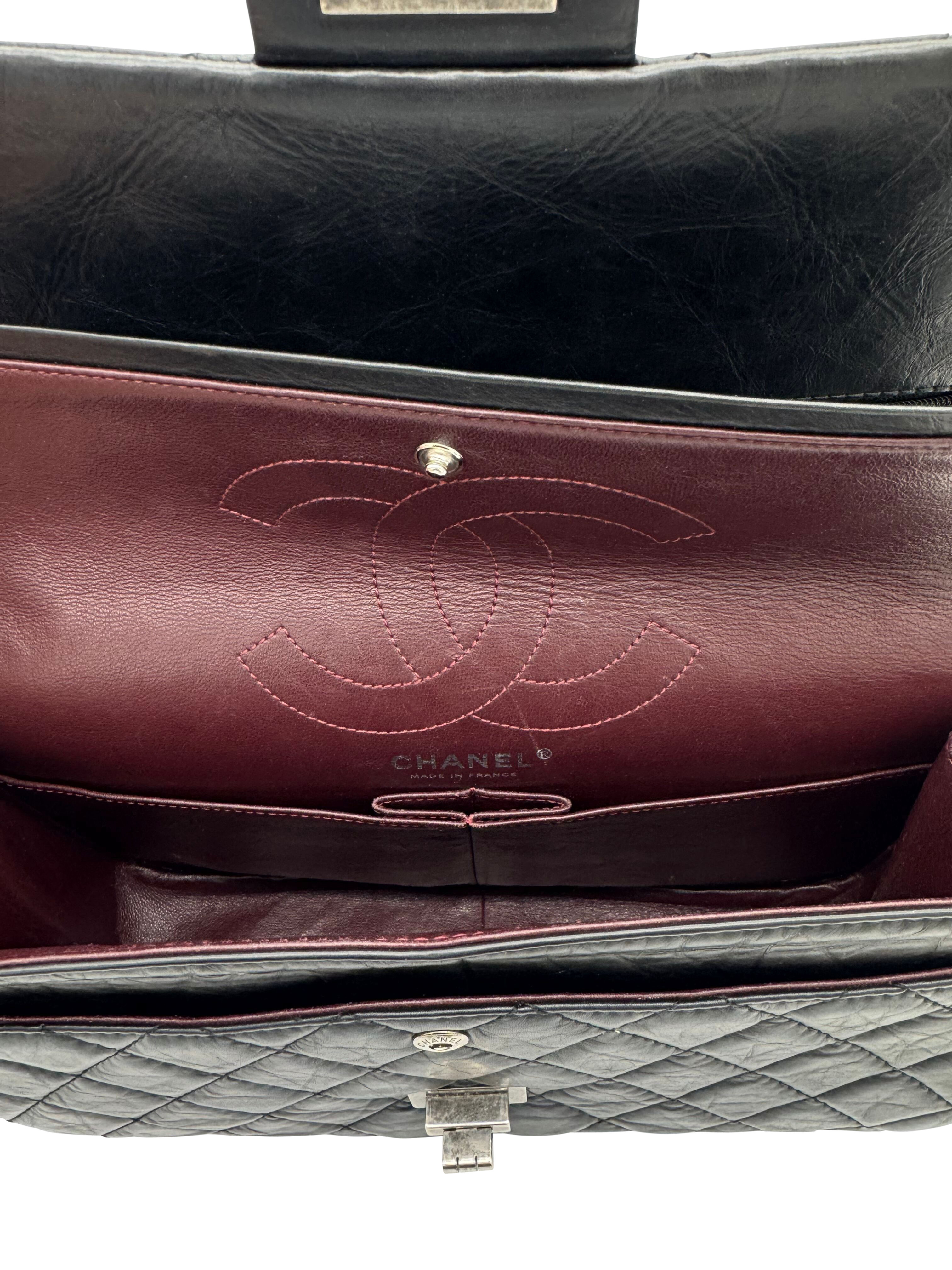 Chanel Black Aged Calfskin Reissue 2.55 Flap Bag 227 image 7