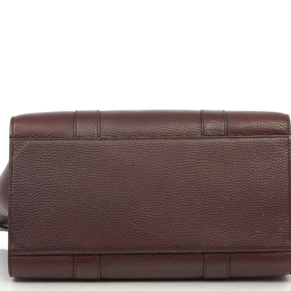 Mulberry Zipped Bayswater Bag Burgundy Leather | Classic Structured Tote