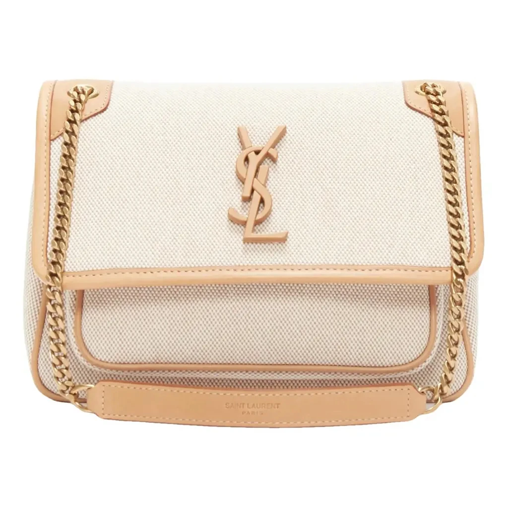 YSL Saint Laurent Niki Beige Canvas — pre-loved Saint Laurent at The Handbag Room Australia