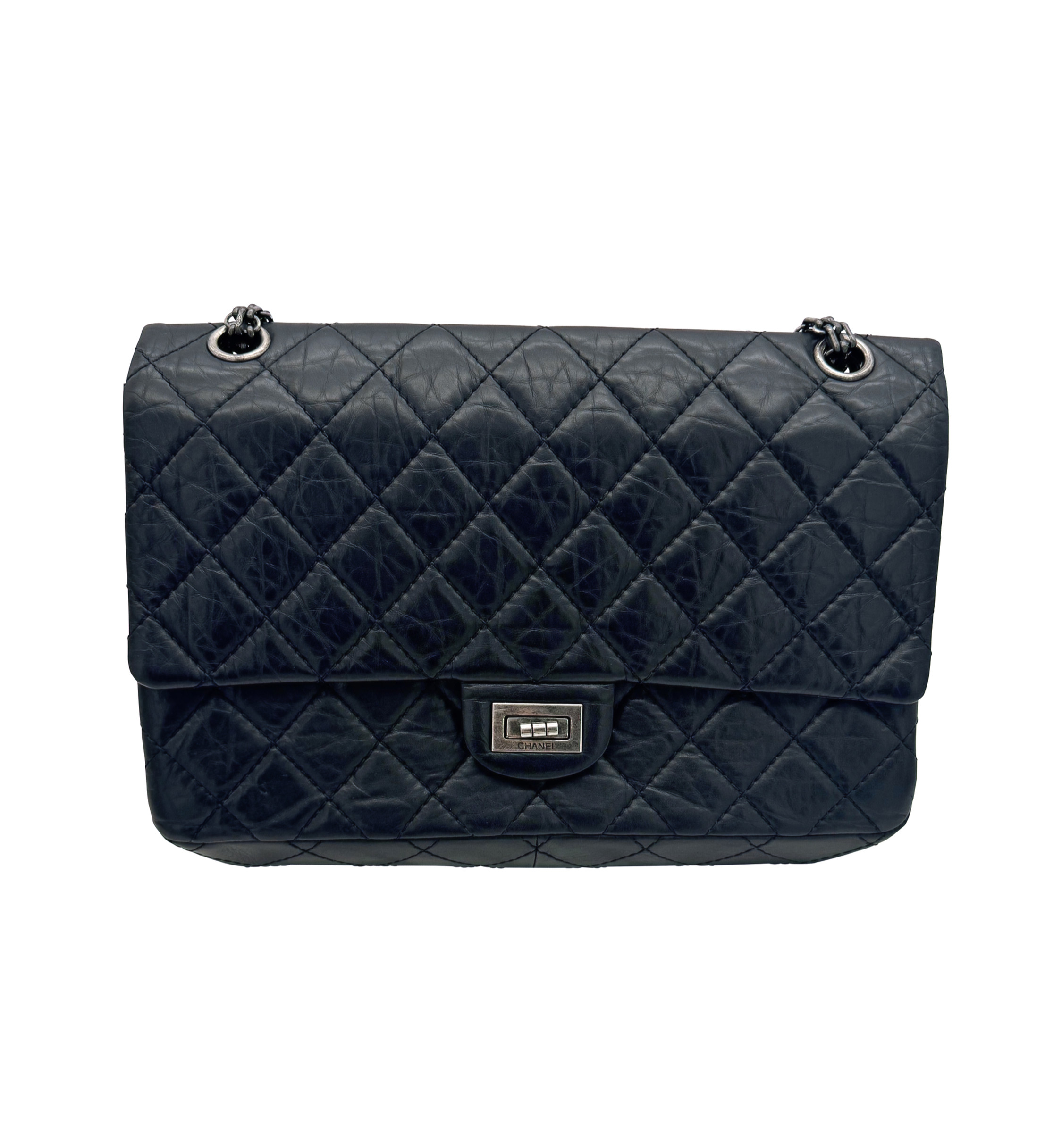 Chanel Black Aged Calfskin Reissue 2.55 Flap Bag 227 image 2