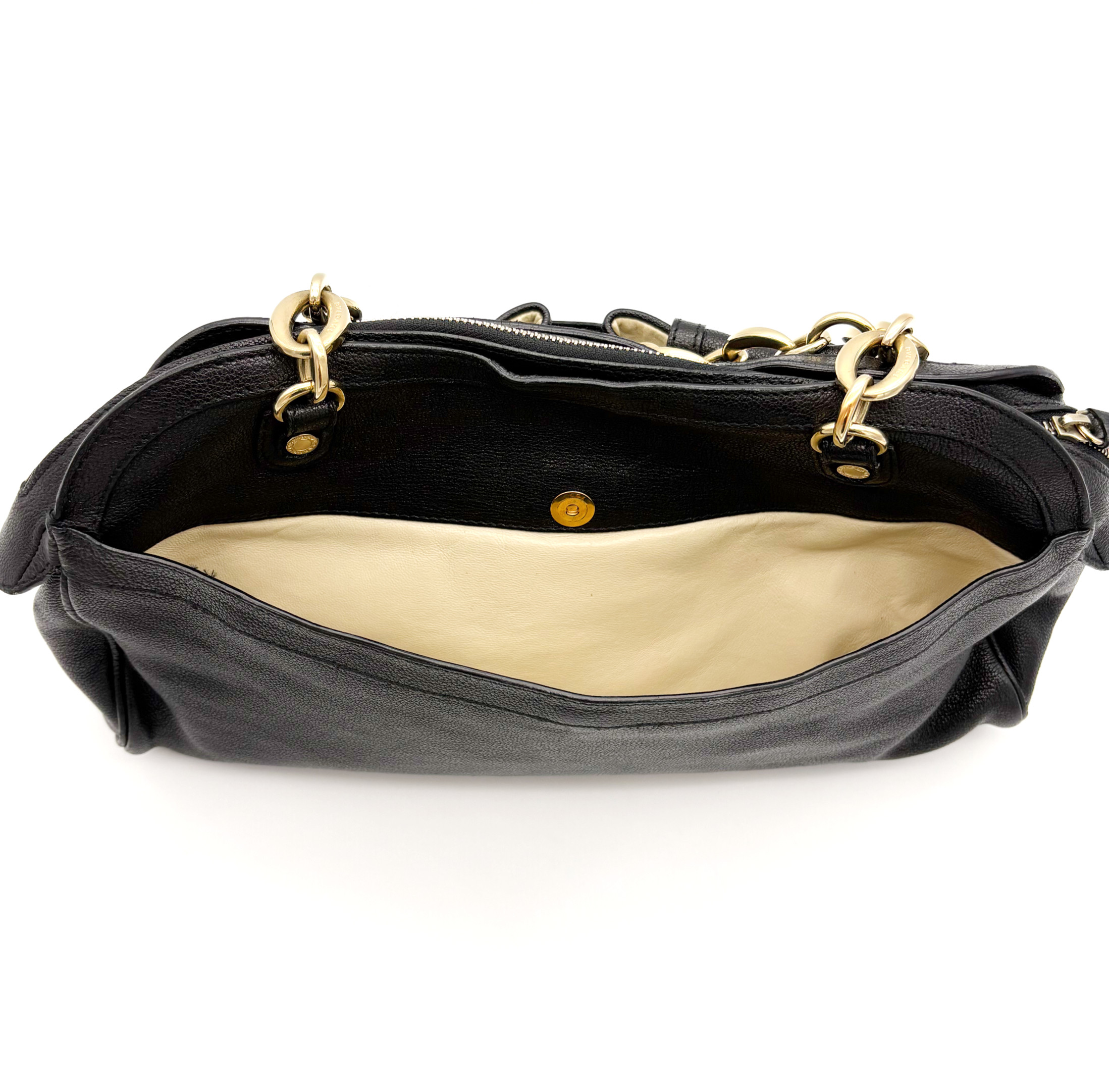 Bvlgari Black Leather Handbag image 9
