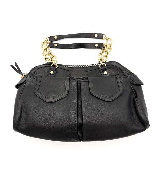Bvlgari Black Leather Handbag