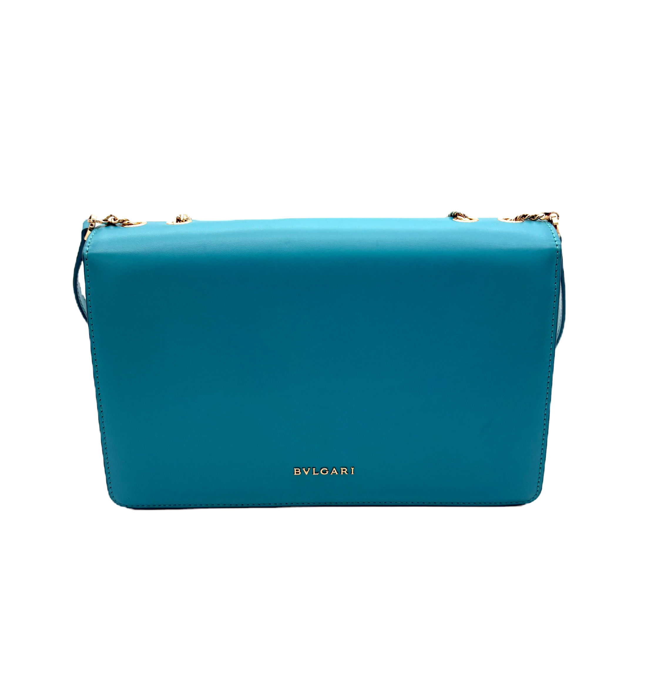 Bvlgari Turquoise Leather Crossbody Bag