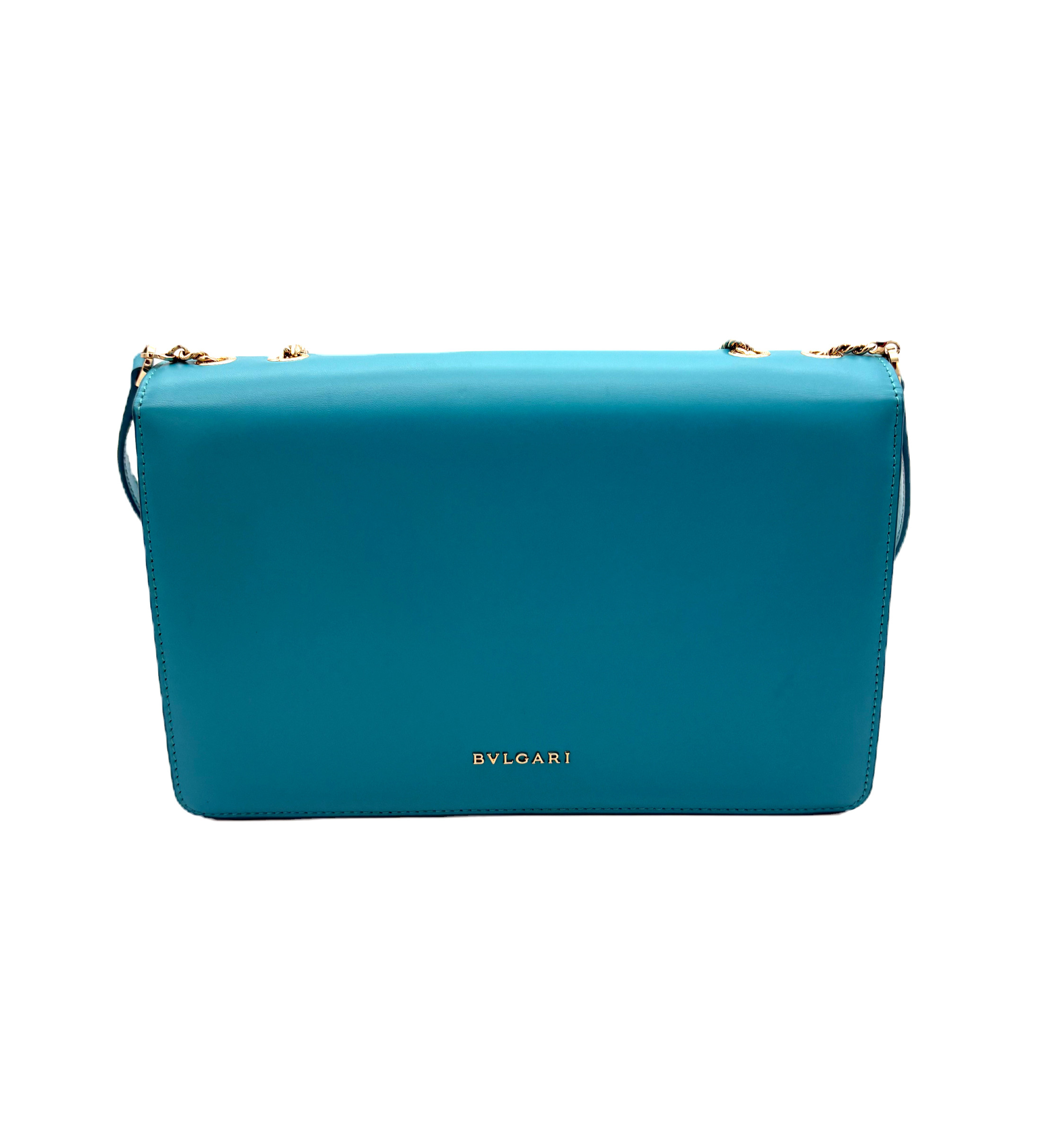 Bvlgari Turquoise Leather Crossbody Bag image 2