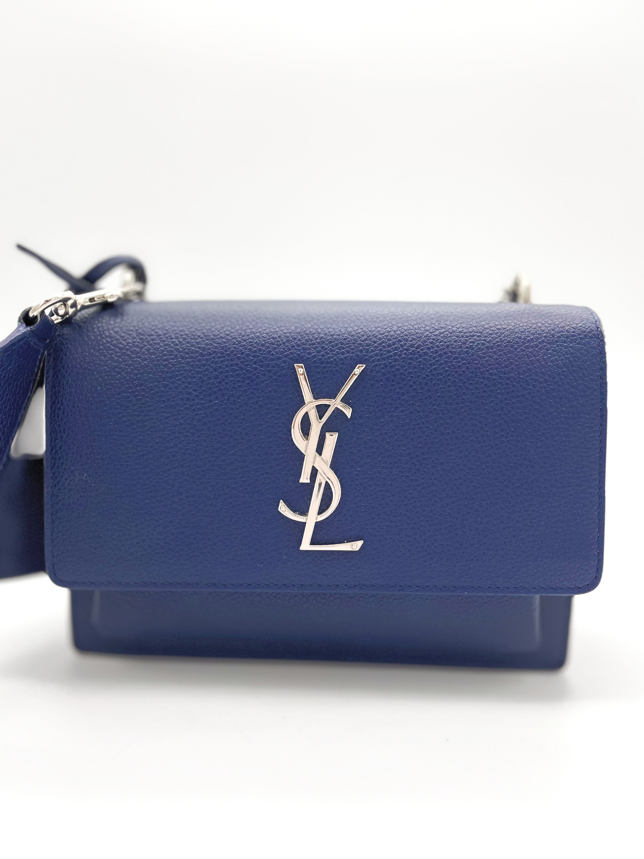 Saint Laurent Grained Calfskin Small Monogram Sunset Marinette — pre-loved Saint Laurent at The Handbag Room Australia