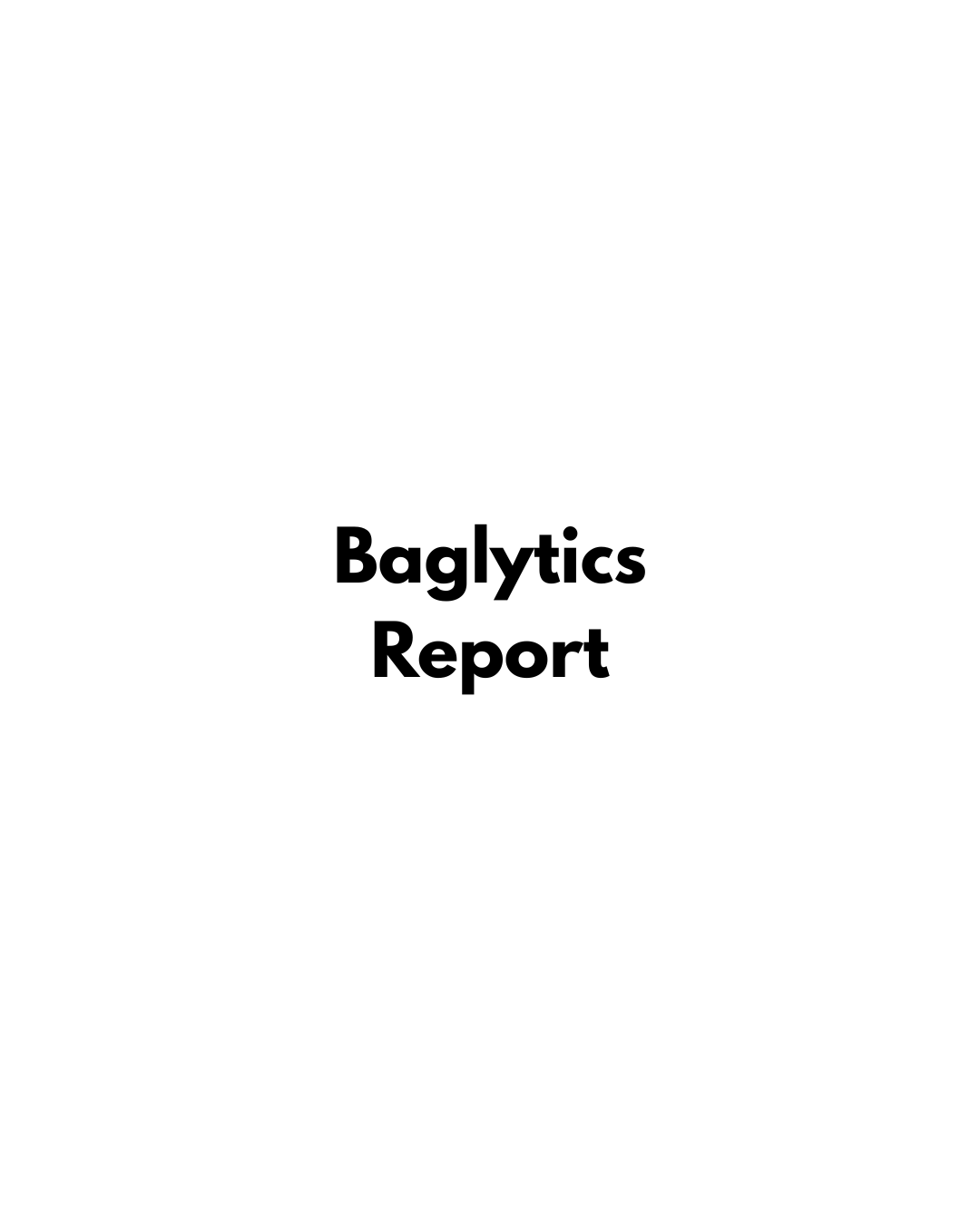 Baglytics Pricing Report