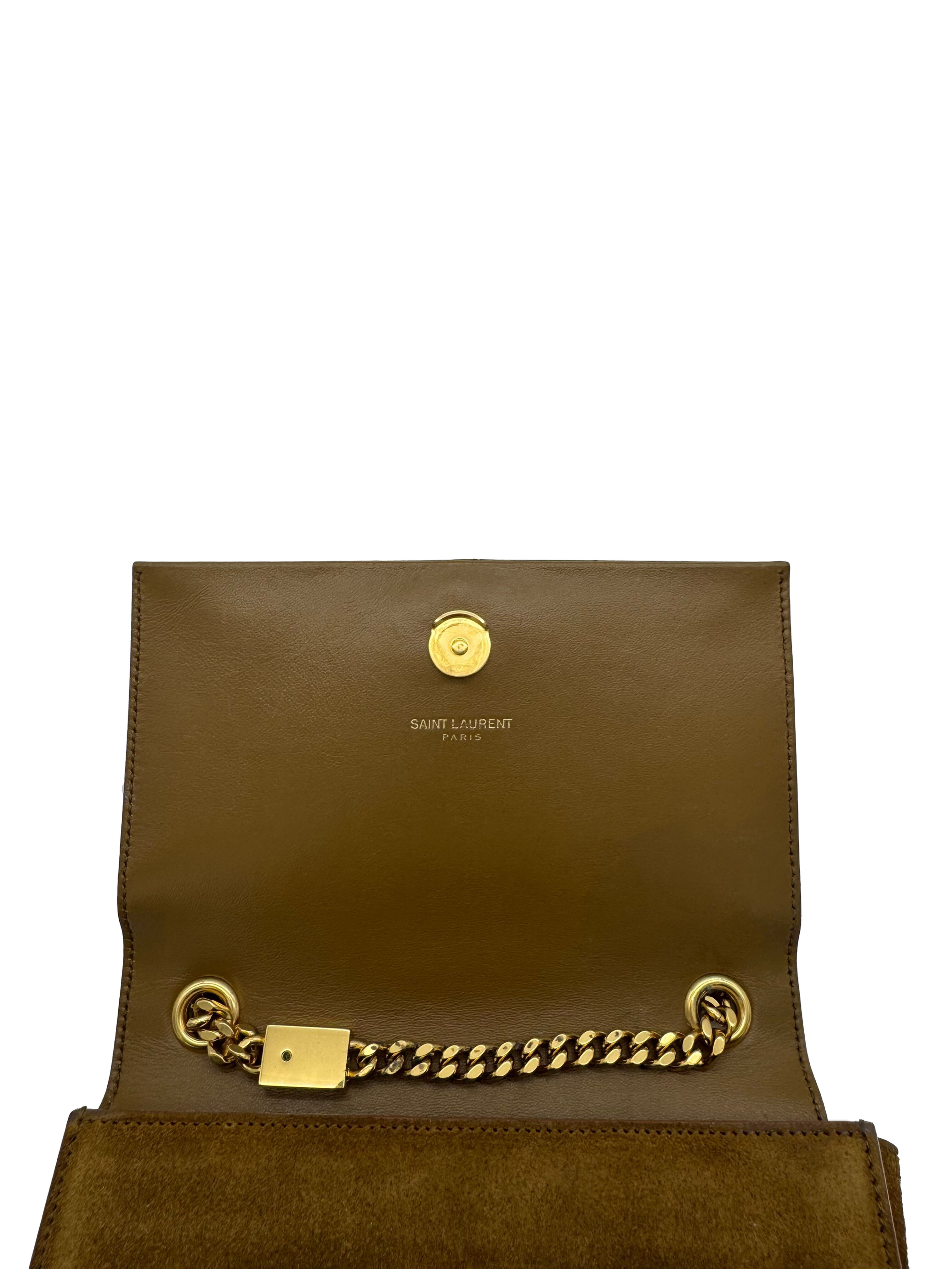 YSL Saint Laurent Tan Suede Small Cassandre Monogramme image 4