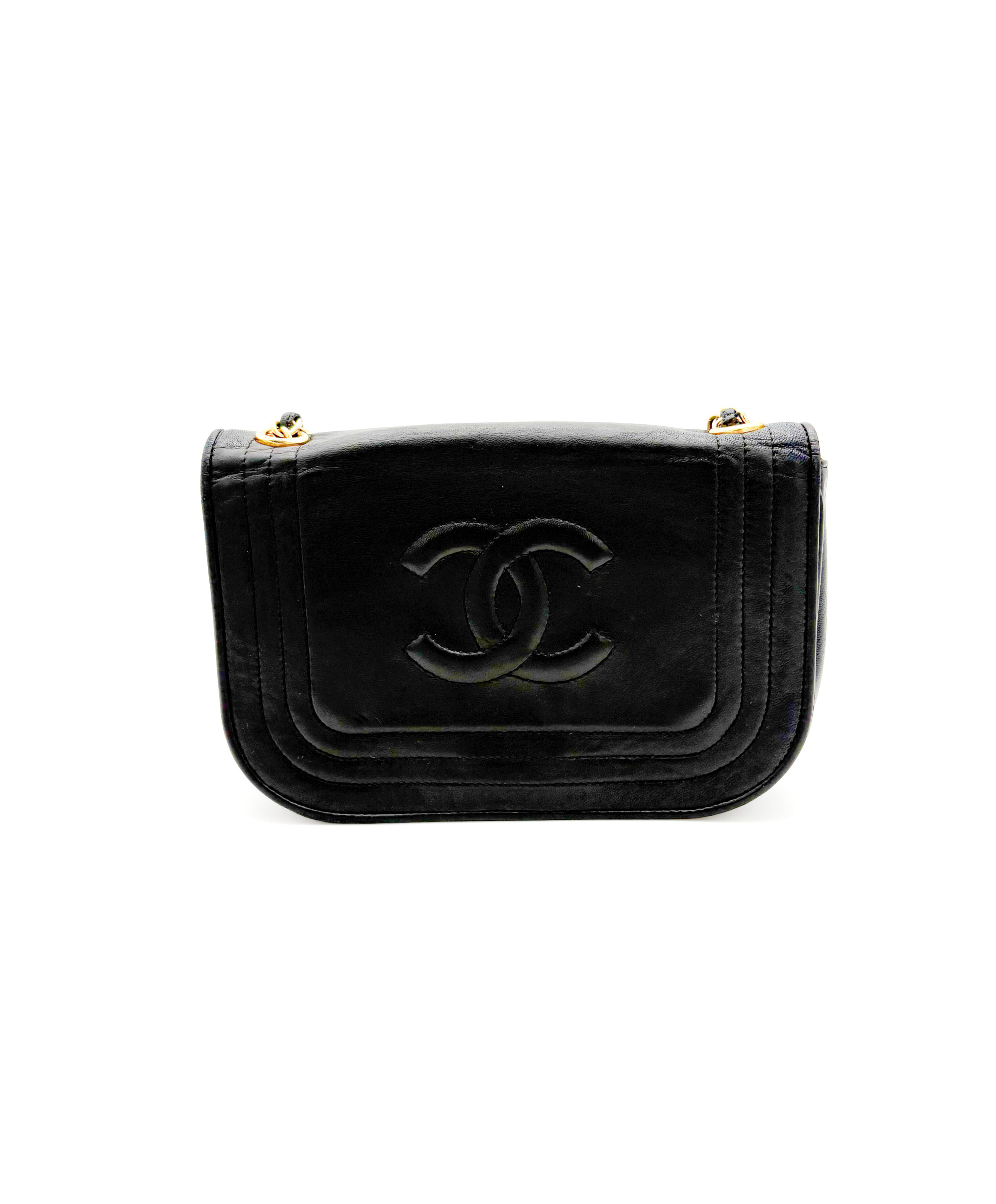 Chanel Vintage CC Flap Bag   Black Leather | Gold Hardware — pre-loved Chanel at The Handbag Room Australia