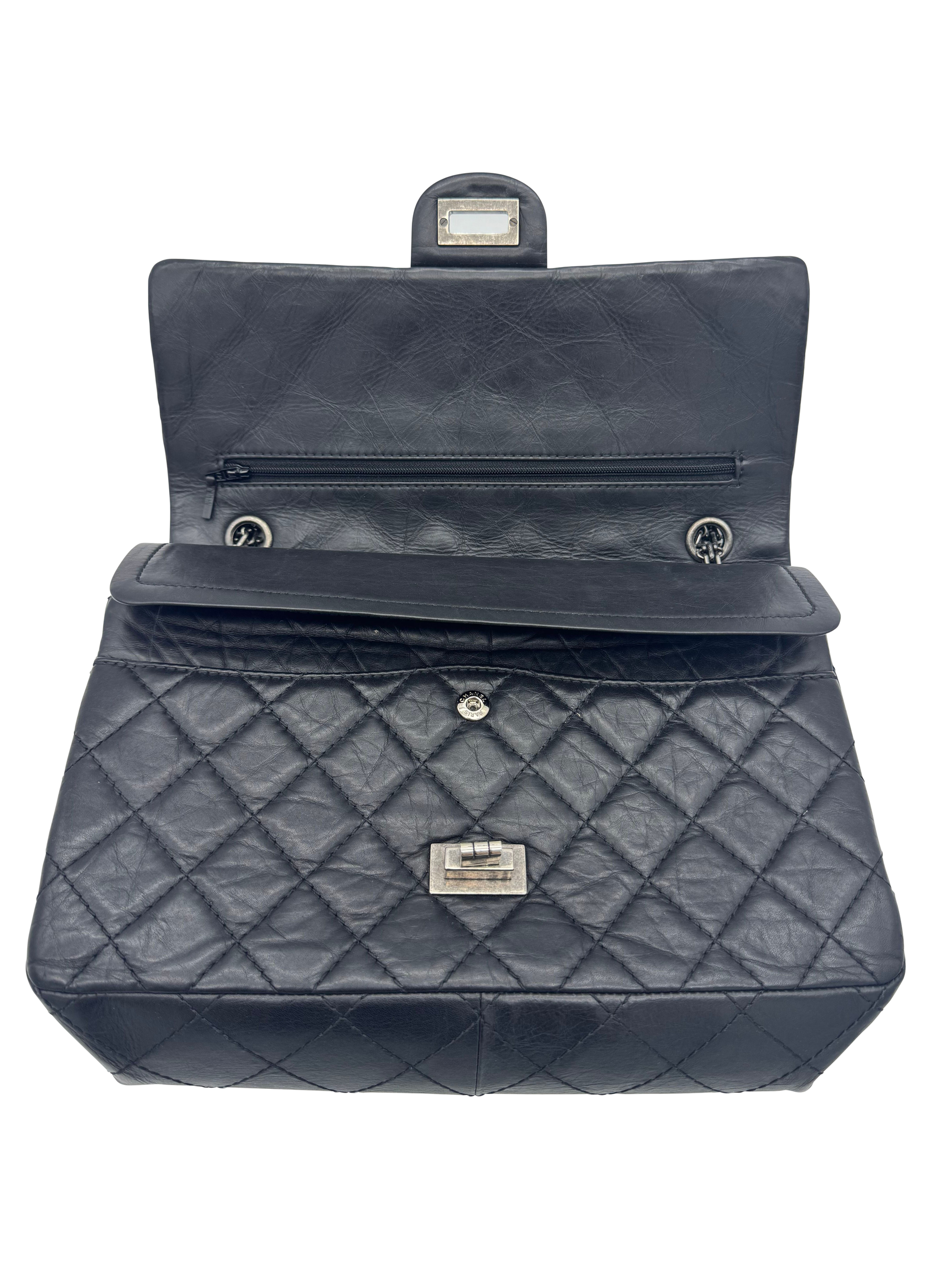 Chanel Black Aged Calfskin Reissue 2.55 Flap Bag 227 image 3