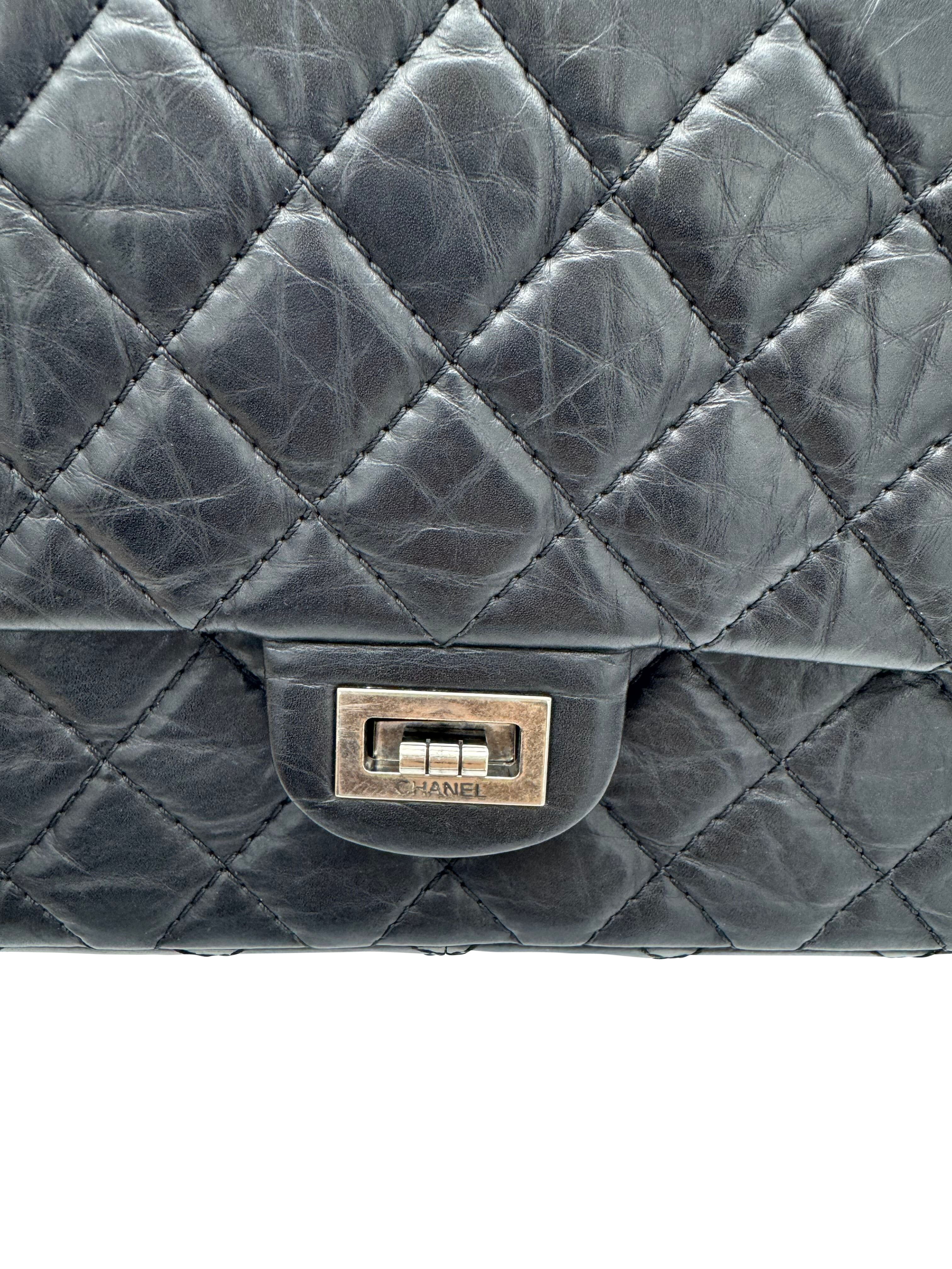 Chanel Black Aged Calfskin Reissue 2.55 Flap Bag 227 image 4
