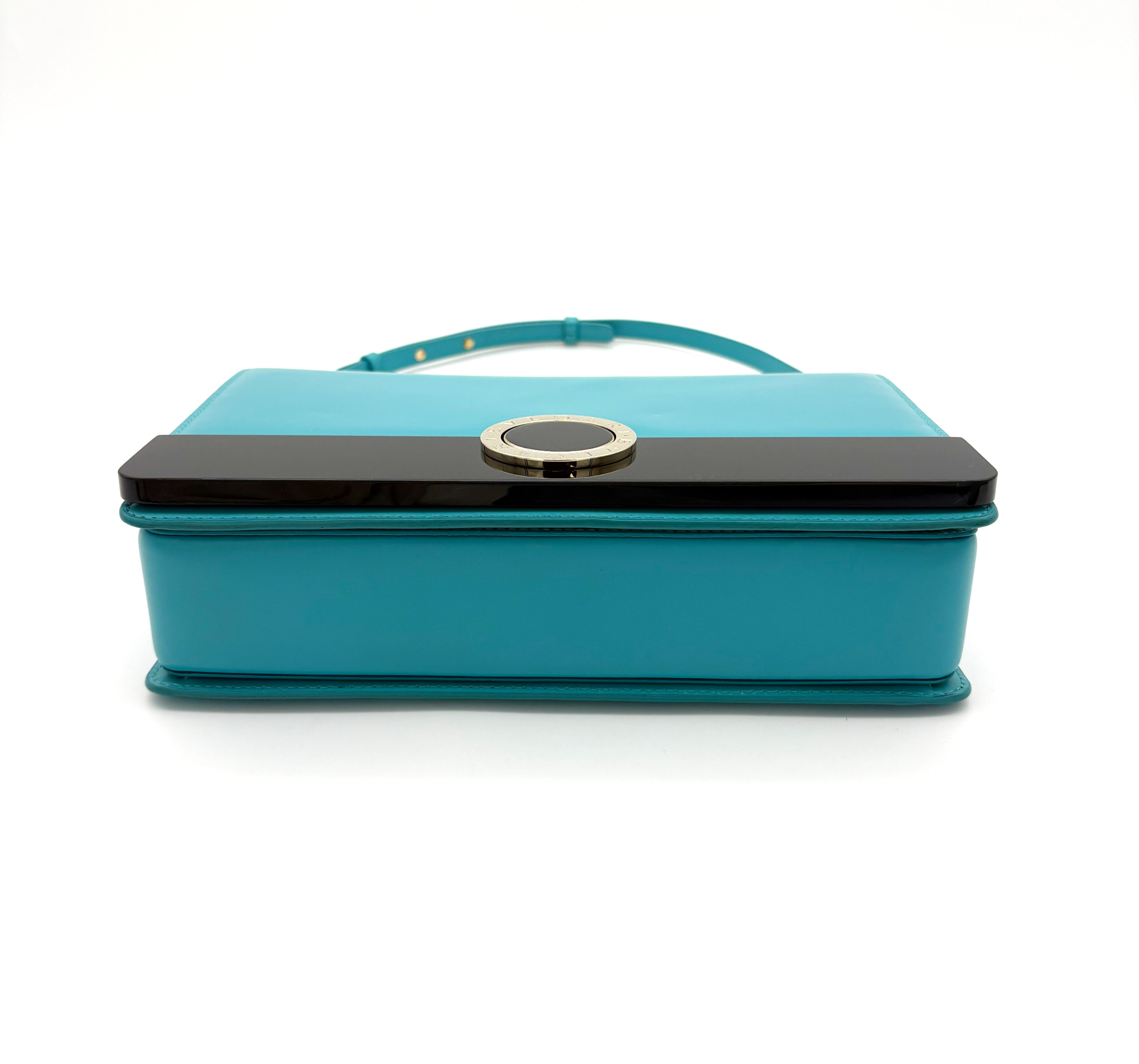 Bvlgari Turquoise Leather Crossbody Bag image 3