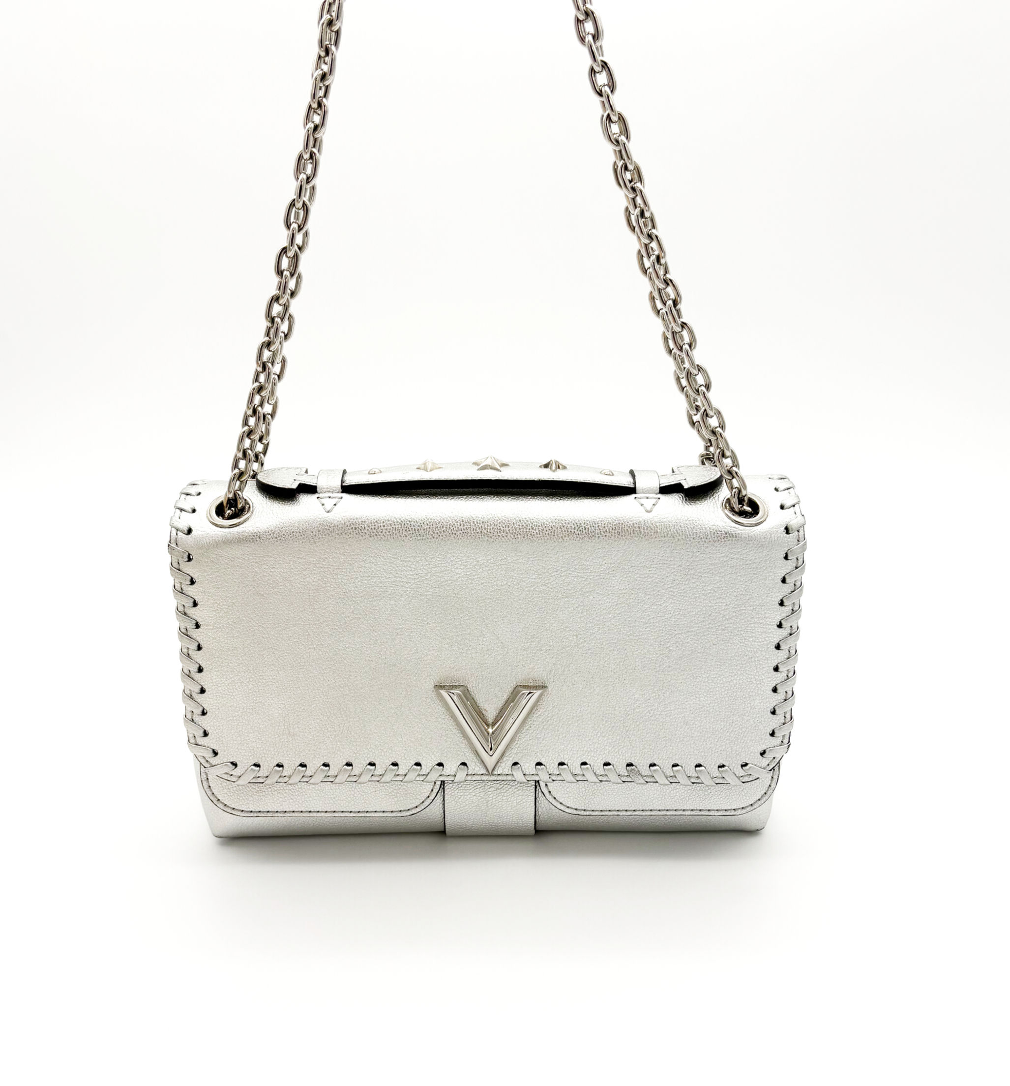 Louis Vuitton Very Chain Bag Plum Ecume Metallic Cuir Leather | Chain Strap