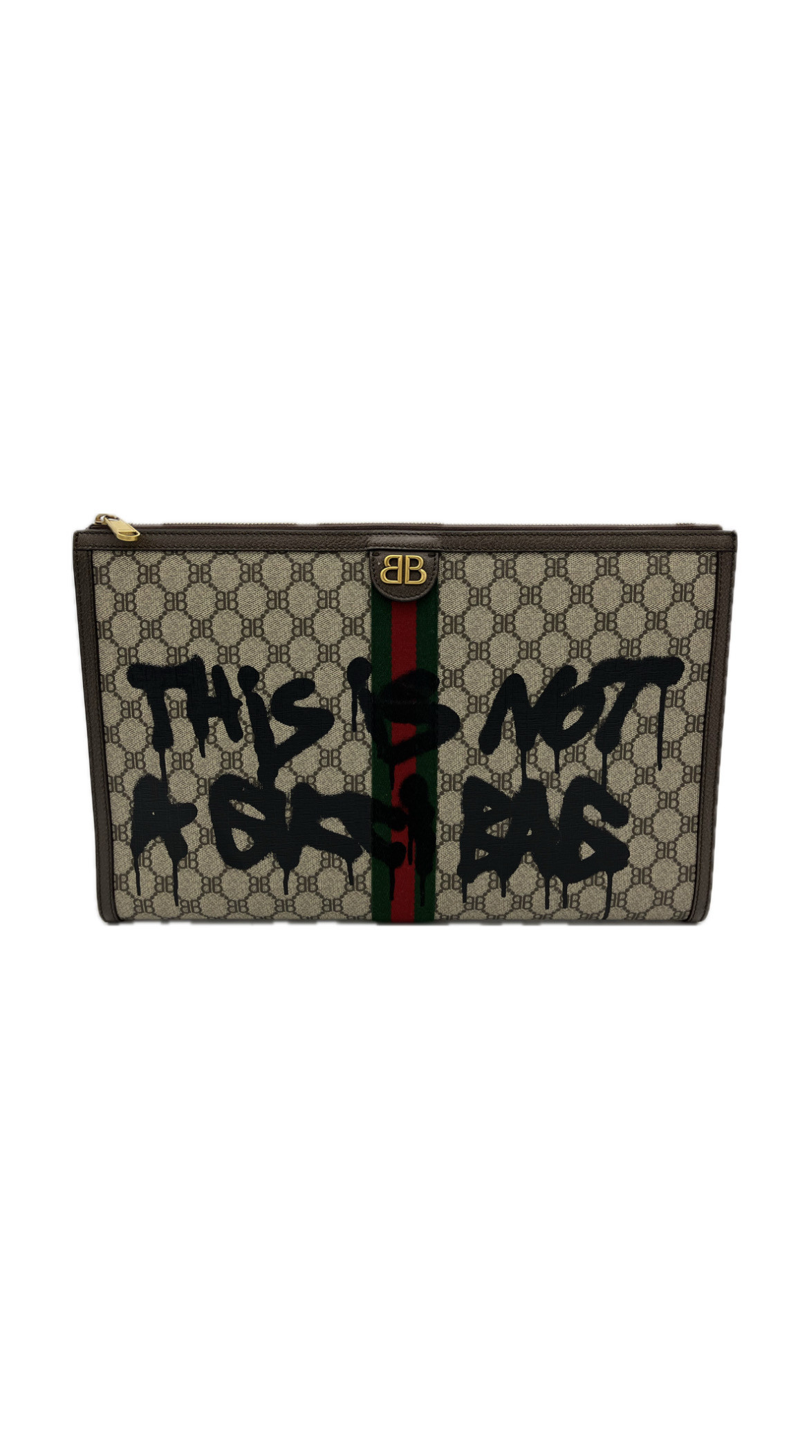 Gucci x Balenciaga Grafitti Laptop Pouch — pre-loved Gucci at The Handbag Room Australia