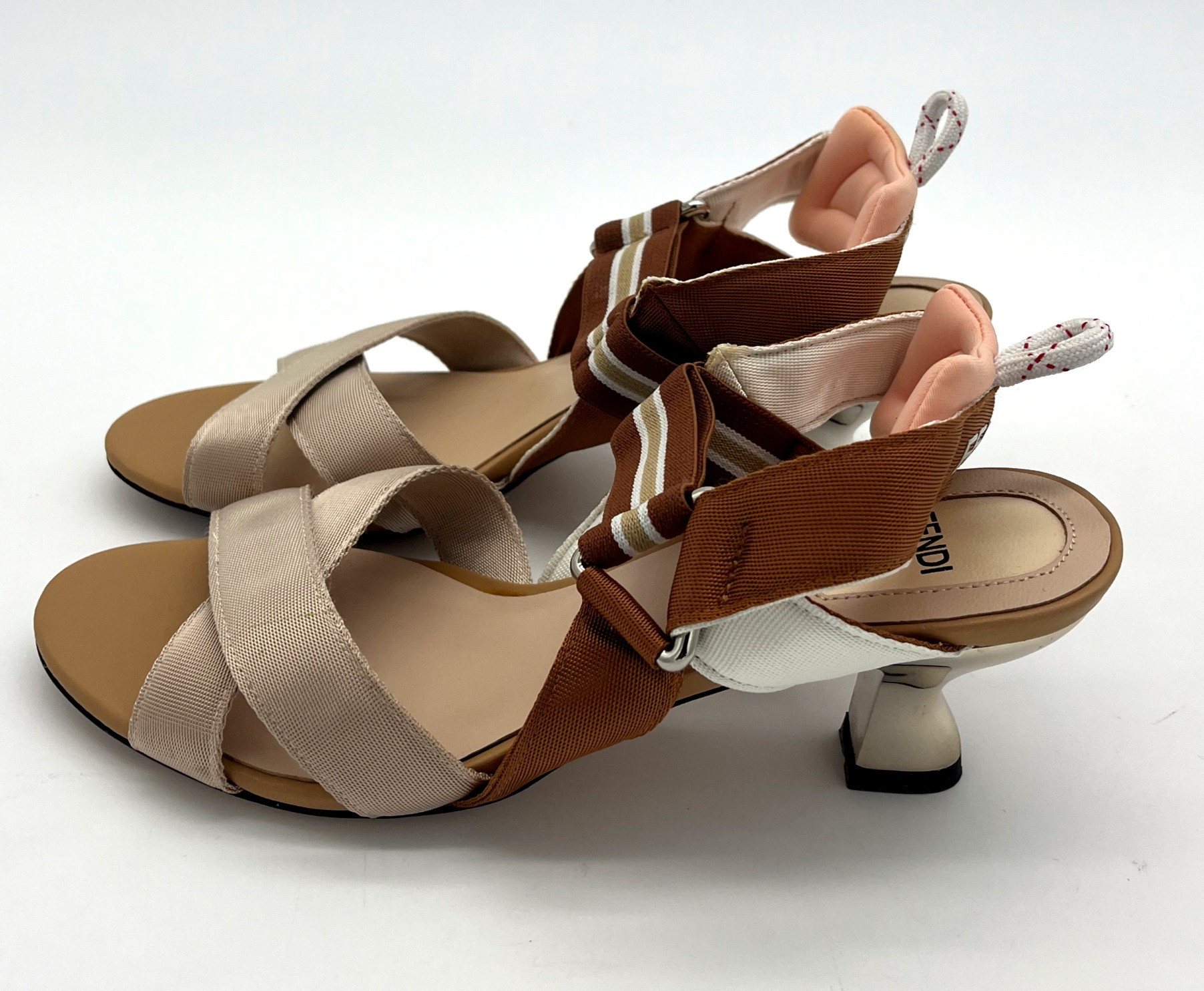 Fendi Colibri Strappy Canvas Sandals image 4