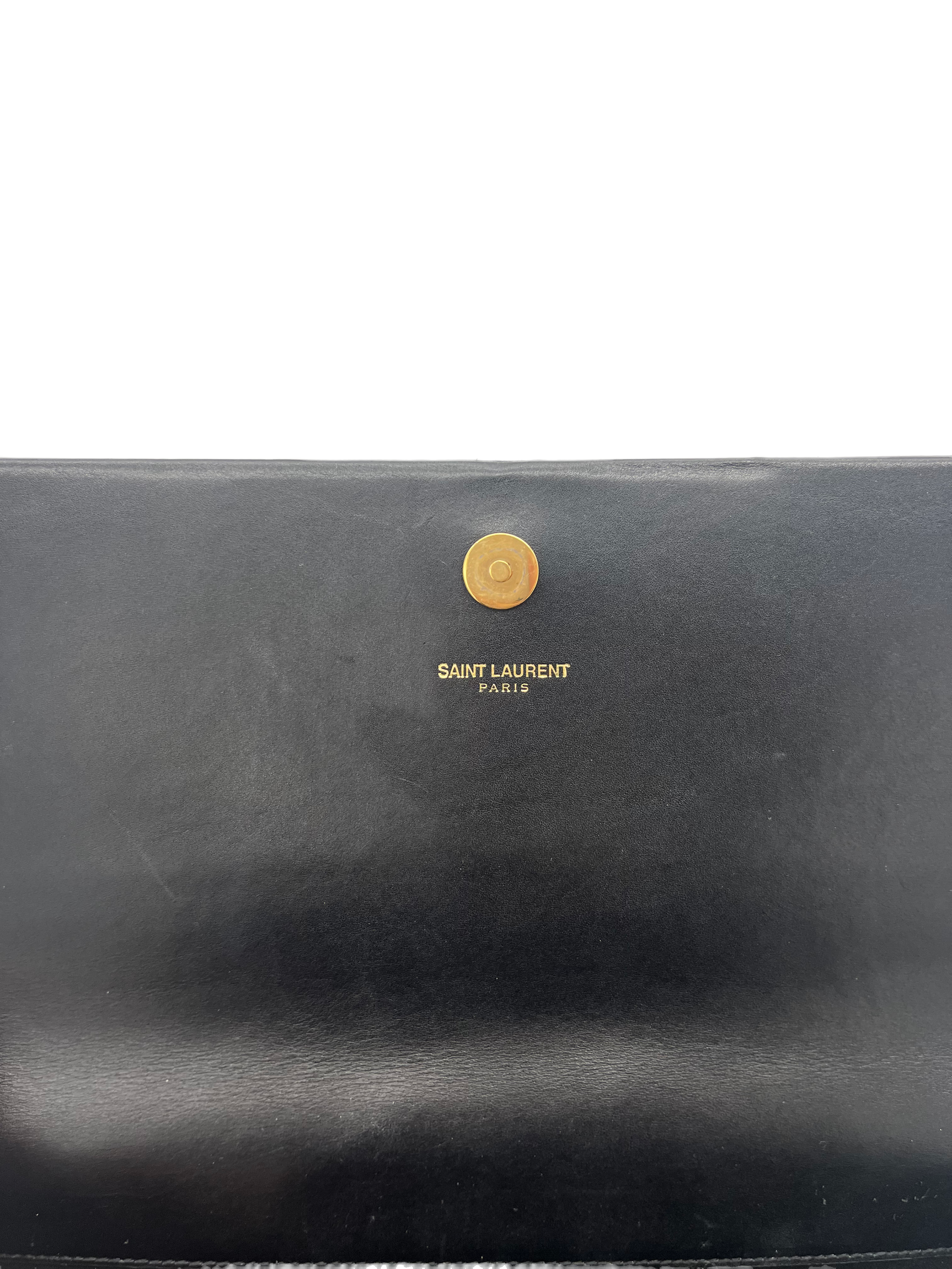 Saint Laurent Black Leather Kate Tassel Clutch image 3