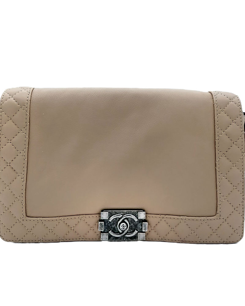 Chanel Medium Le Boy Reversible Flap Bag Beige