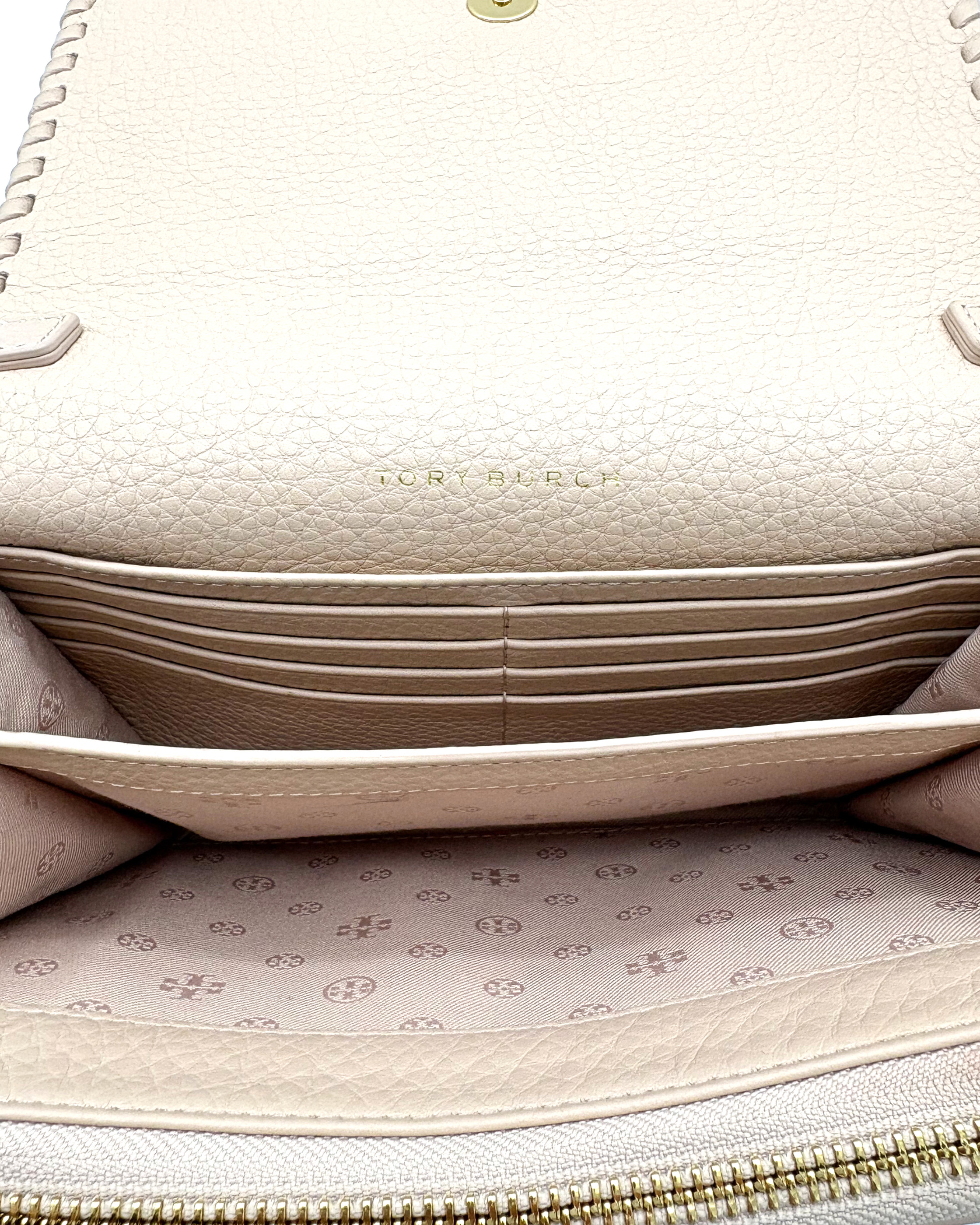 Tory Burch Whipstich Wallet On Chain image 8