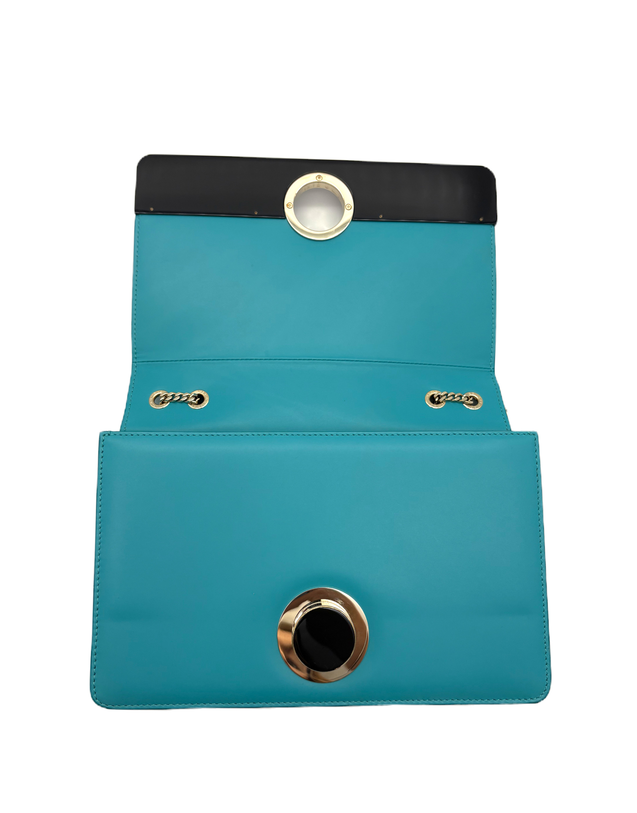 Bvlgari Turquoise Leather Crossbody Bag image 8