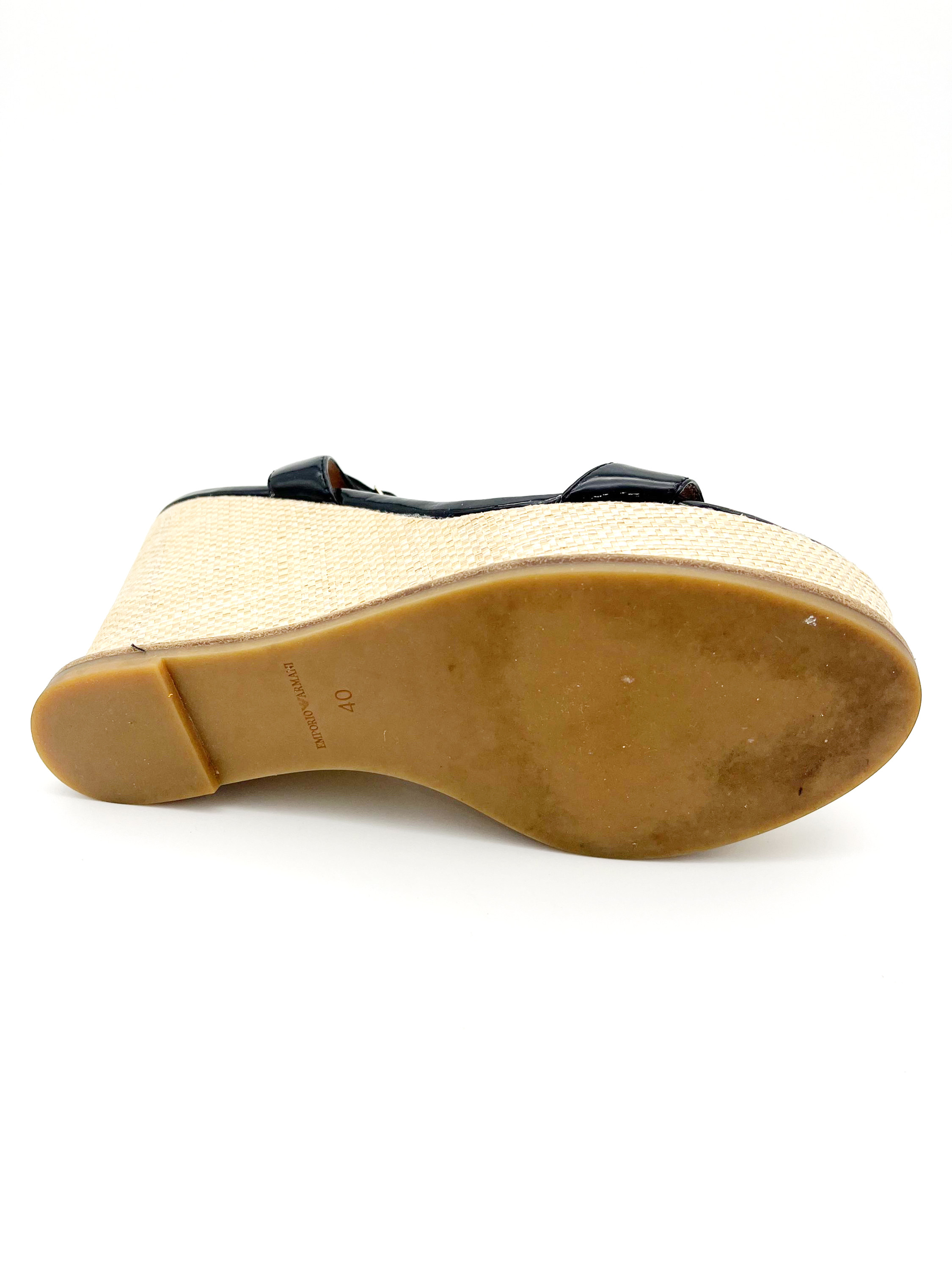 Emporio Armani Woven Wedge Sandals image 5