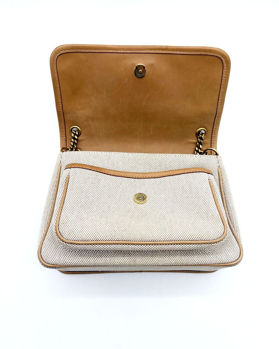 Thumbnail: YSL Saint Laurent Niki Beige Canvas
