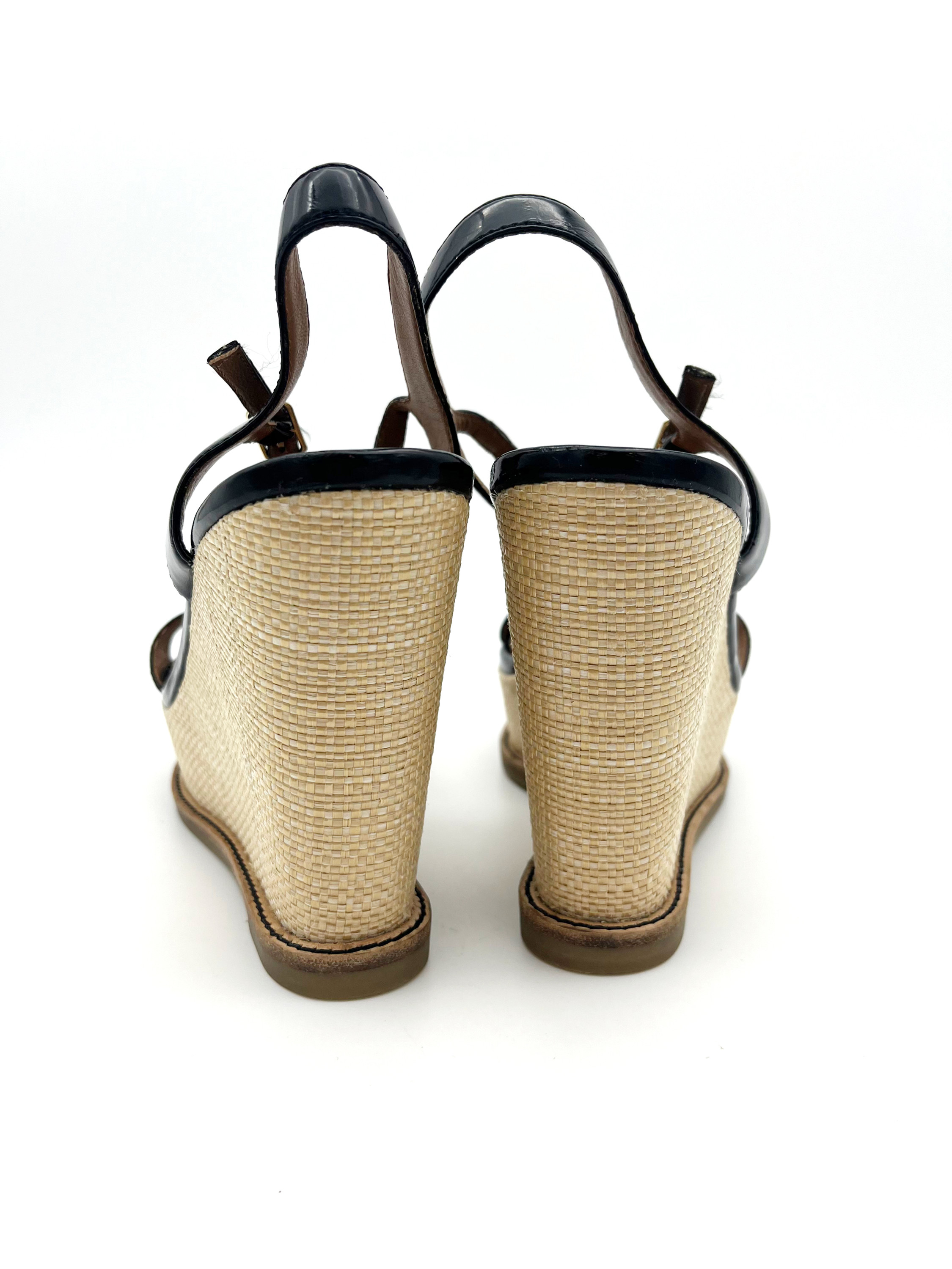 Emporio Armani Woven Wedge Sandals image 3